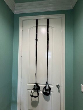 SPRI, TRX Adjustable Black Doorway Suspension Straps with Handles